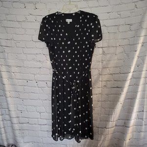 Avenue, Size: 14/16, Black & White Polka Dot Fully-Lined Dress